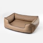 NRDOGS Lux Braun Hundebett + Geschenk Hundedecke XL 106x82 cm