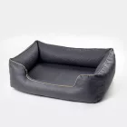 NRDOGS Lux Grau Hundebett + Geschenk Hundedecke XL 106x82 cm