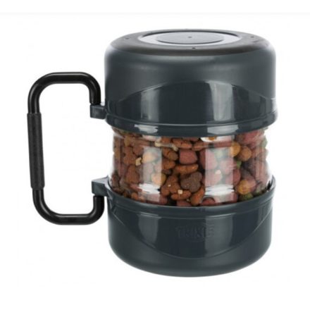 Trixie Reiseset Kunststoff schwarz 2l/0,75l