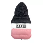 Dashi Stripes Pink&Schwarz Hundemantel 3XL (52 cm Rückenlänge)