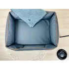NRDOGS Lux Grau Hundebett + Geschenk Hundedecke
