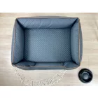 NRDOGS Lux Grau Hundebett + Geschenk Hundedecke