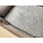 NRDOGS Lux Grau Hundebett + Geschenk Hundedecke