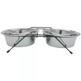Doppelter Futter-/Fressnapf 2 x 24,5cm