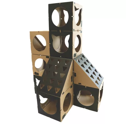 NRCATS Torre PlayCube – Moduláris macskaház (12 részes szett)