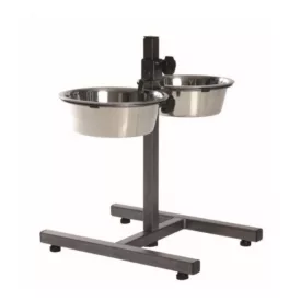 Trixie Metallnapf auf Ständer für Hund 2x1,8l/20cm
