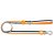 Dashi Stripes Orange&Schwarz Leine
