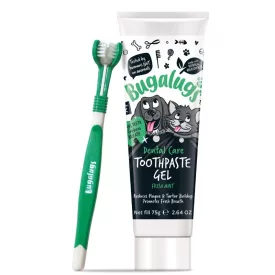   Bugalugs Zahnpflege-Set für Hunde (Zahnpasta und dreiköpfige Zahnbürste) 