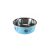 Gemusterte Metallschüssel mit Anti-Rutsch-Blau 450 ML
