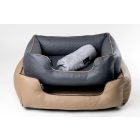 NRDOGS Lux Braun Hundebett + Geschenk Hundedecke L 90x73 cm