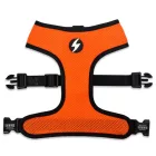 Dashi Stripes Orange&Schwarz Doppelseitiges Geschirre L (57-77cmx42cm)
