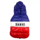 Dashi Stripes Rot&Blau Hundemantel  3XL (52cm Rückenlänge)
